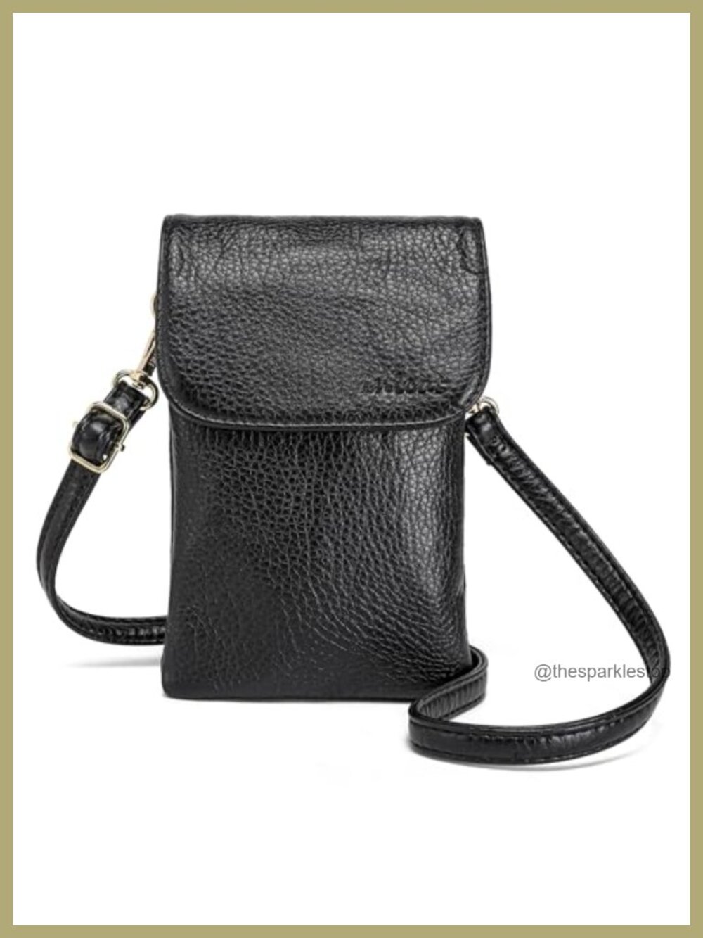 Small Vegan Leather Crossbody Bag for Women Phone Purse with Adjustable Strap